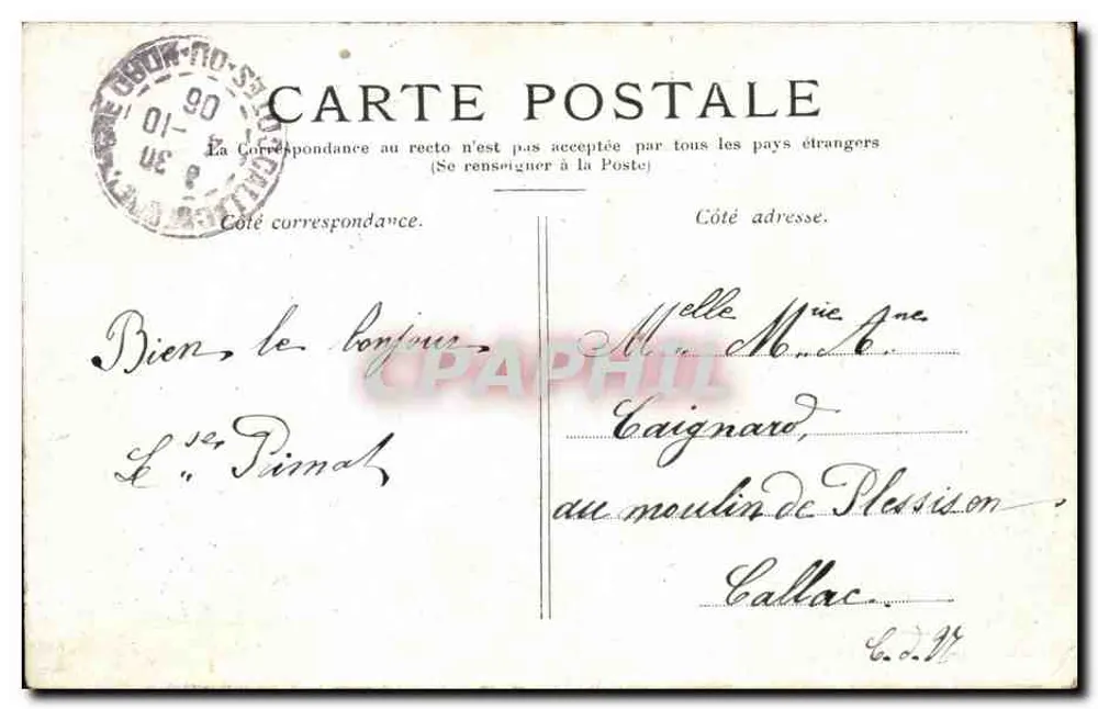 Paris — O Ponte Alexandre III — editor não visível - Verso