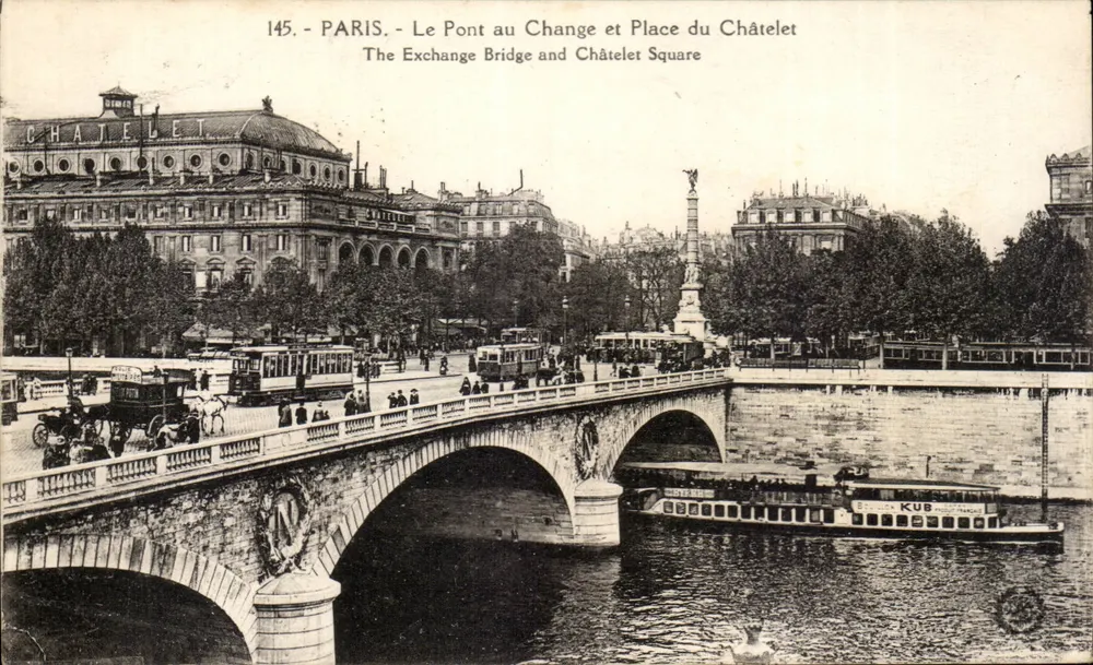 Paris - Der Pont au Change und Place du Châtelet — unbekannter Verlag, Seriennummer 145 - Vorderseite