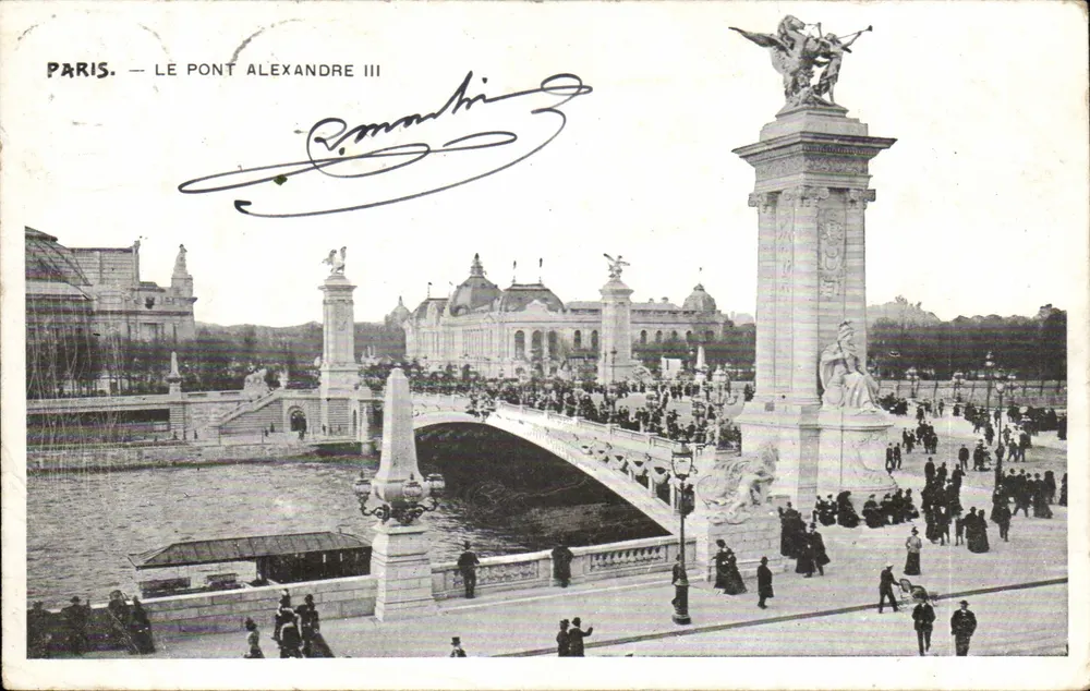 Paris — O Pont Alexandre III — editor R. Amadhi - Frente