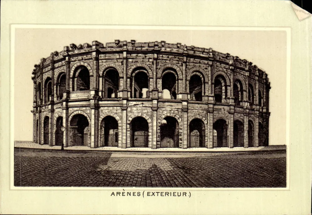 Arênes (exterior) — Arênes de Nîmes — carte postale ancienne - Frente