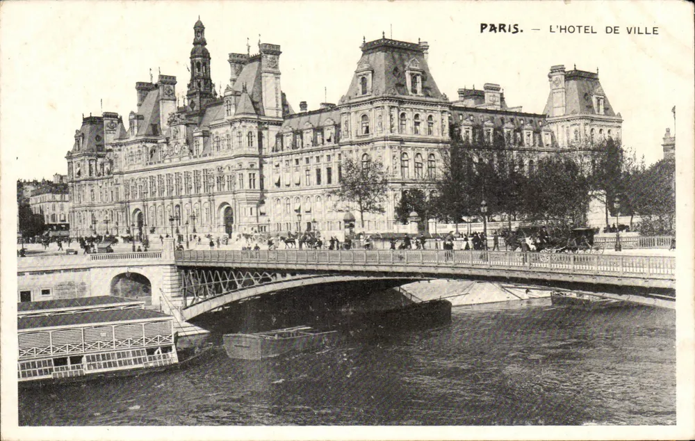 Paris — O Hôtel de Ville — número de série não visível - Frente