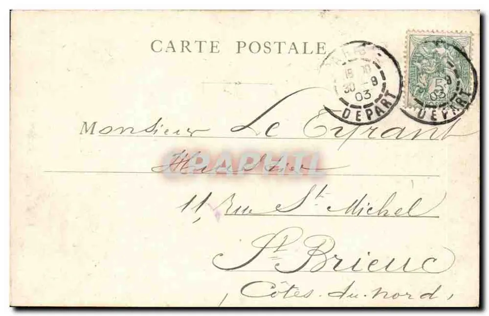 Paris — O Hotel de Ville — editor não identificado - Verso