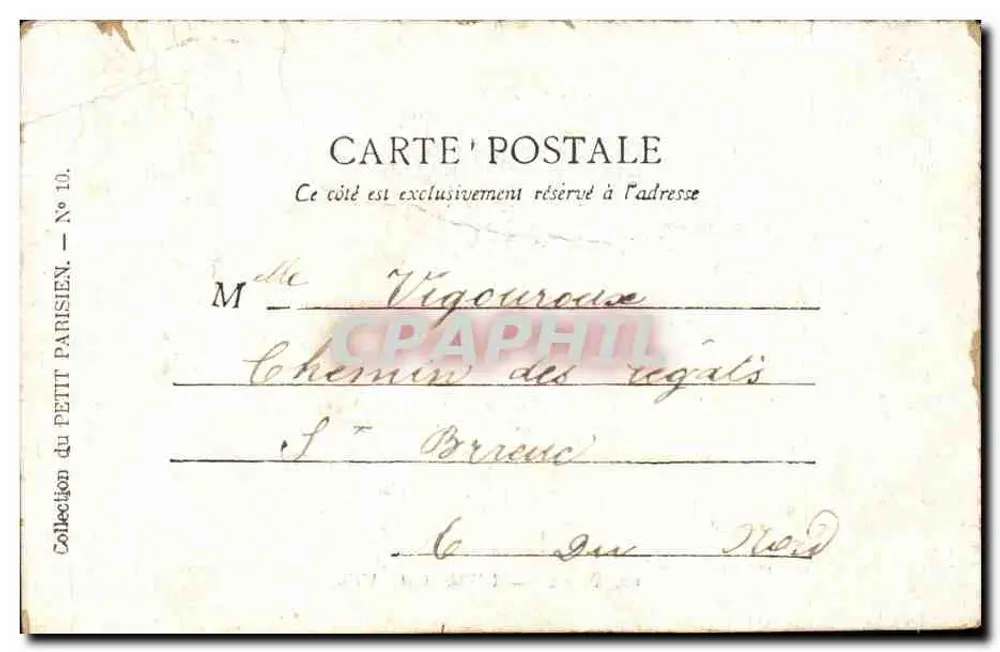 Paryż — Urząd Miasta — Wydawca 'Petit Parisien', nr 10 - Rewers
