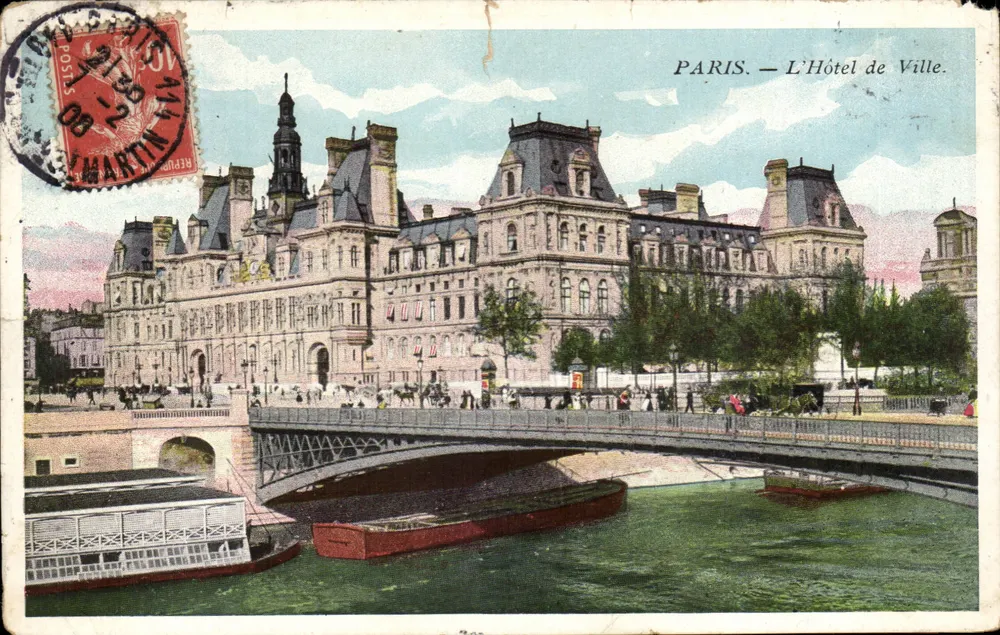 PARIS — O Hotel de Ville — editor Martin, n° 225 - Frente