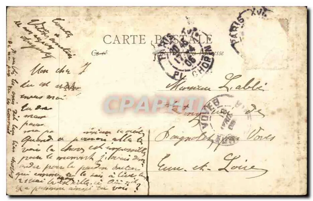 Paris — Igreja de São Honório de Eylau — E.R. Paris, n°128 - Verso