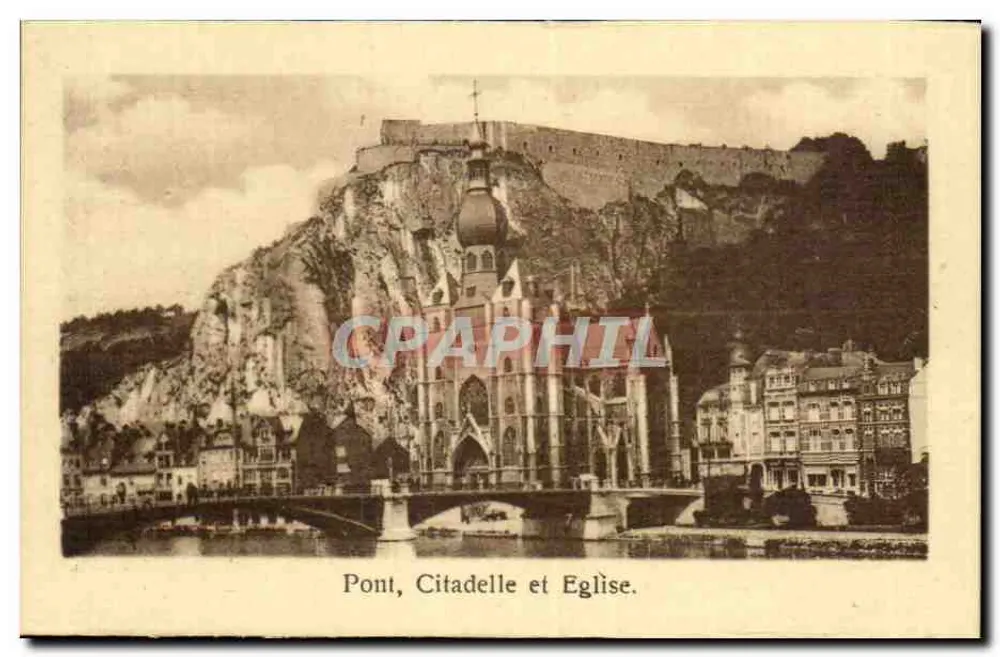 Ponte, Cidadela e Igreja — vista de Dinant - Frente
