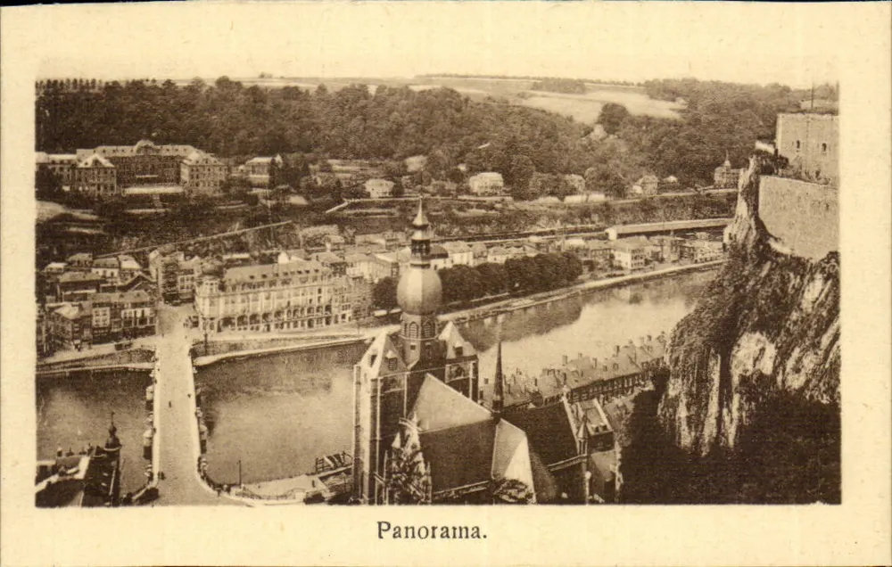 Panorama — vista aérea da cidade e do rio — editor desconhecido, número de série não visível - Frente