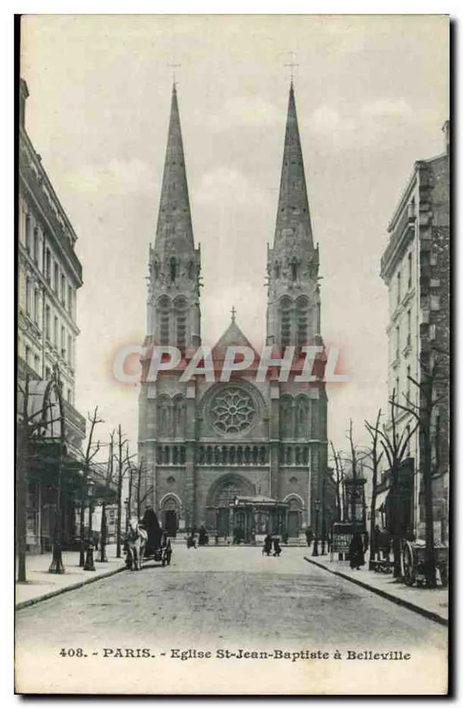 Kirche Saint-Jean-Baptiste in Belleville — Paris — n° 408 - Vorderseite
