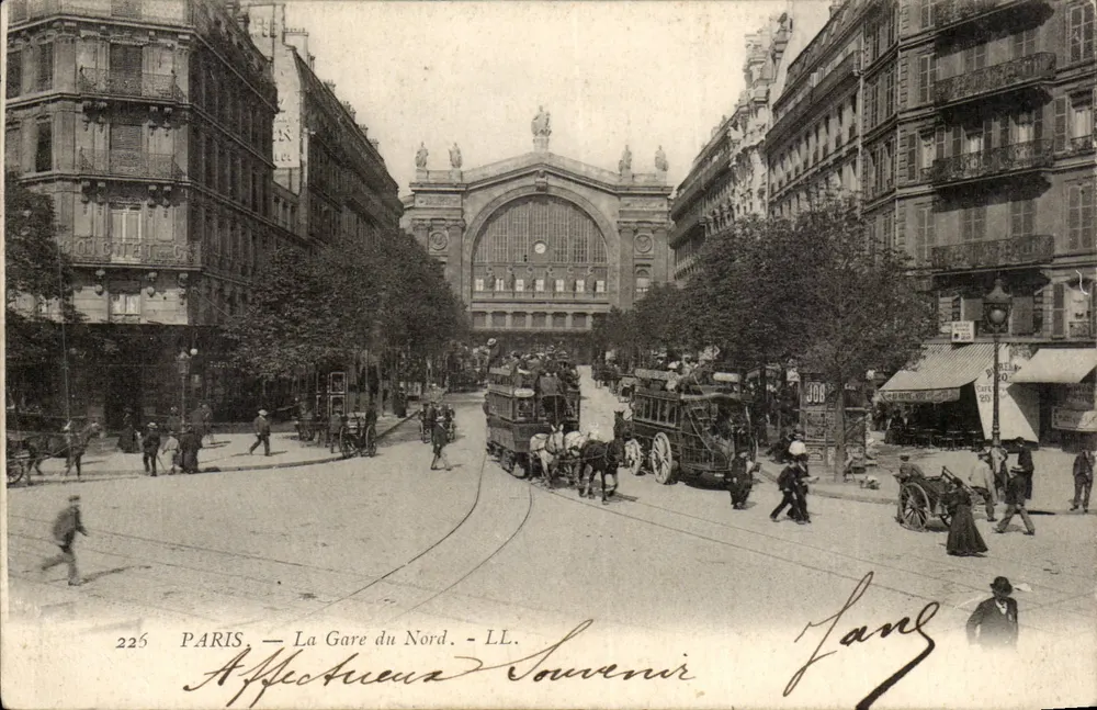Paris — A Estação da Norte — LL. — Lang - Frente