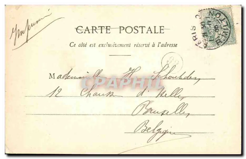 Jardim das Tuileries - Ruínas — Paris — Editor Elgin, n° 199 - Verso