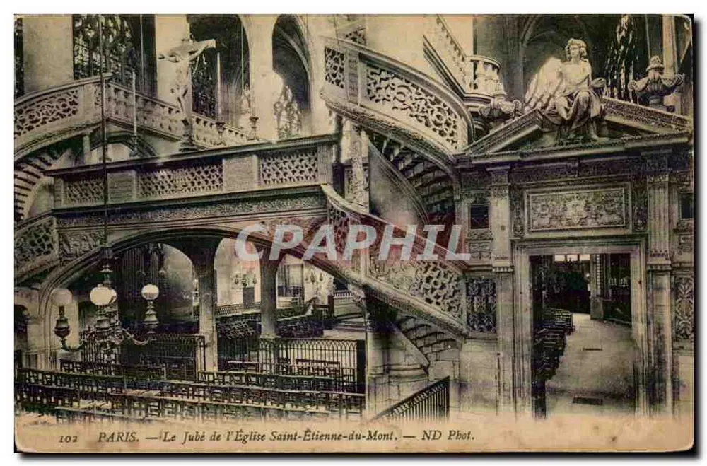 Paris — Der Jubé der Kirche Saint-Étienne-du-Mont — ND Phot. - Vorderseite