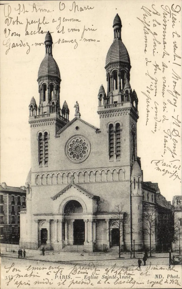 Kościół św. Anny — Królewski klasztor — ND. Fot. — Paryż - Awers