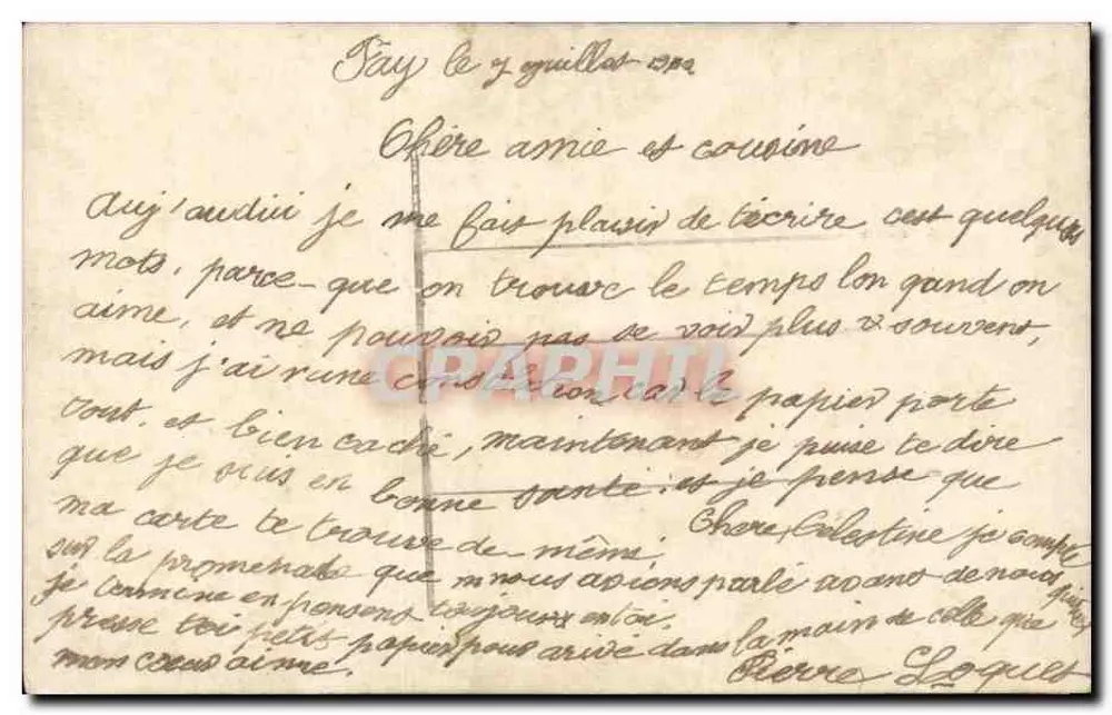 Junges Paar im Freien — romantischer Text — Bellone n°4063 - Rückseite