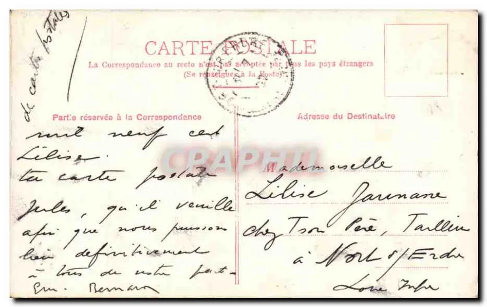 Verheiratete junge Frau — Verleger S 257-3965 — 10c Stempel - Rückseite