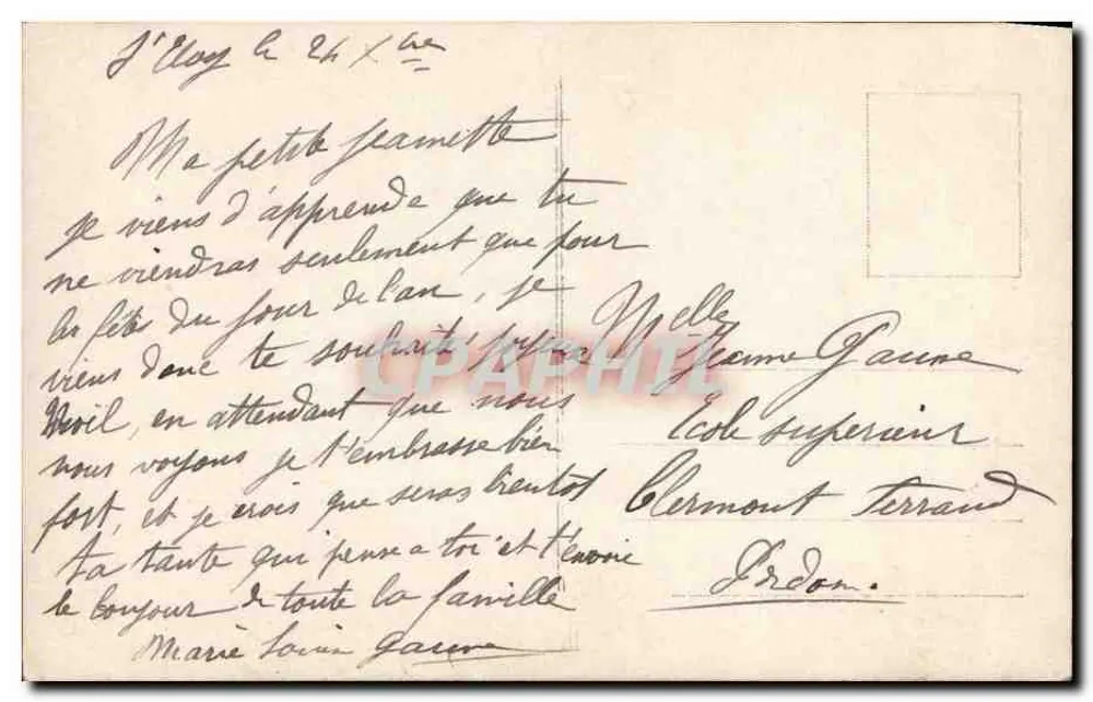 Junge Frau in grünem Kleid mit Blumenbouquet — Frohe Weihnachten — Verlag 1095 - Rückseite