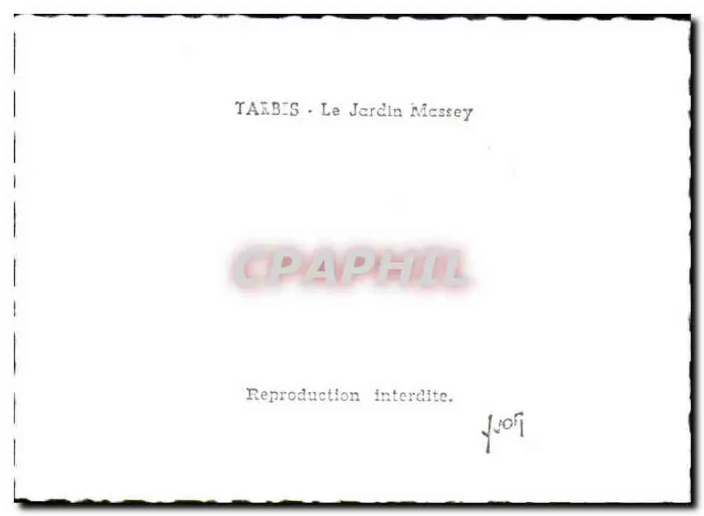 Jardim Massey — Tarbes — editor TARBIS - Verso
