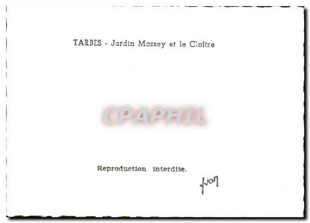 Tarbes - Jardim Massey e o Cloître - Verso