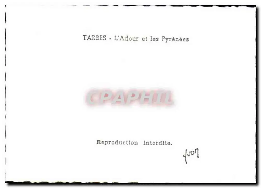 Tarbes - O Adour e as Pirineus - Verso