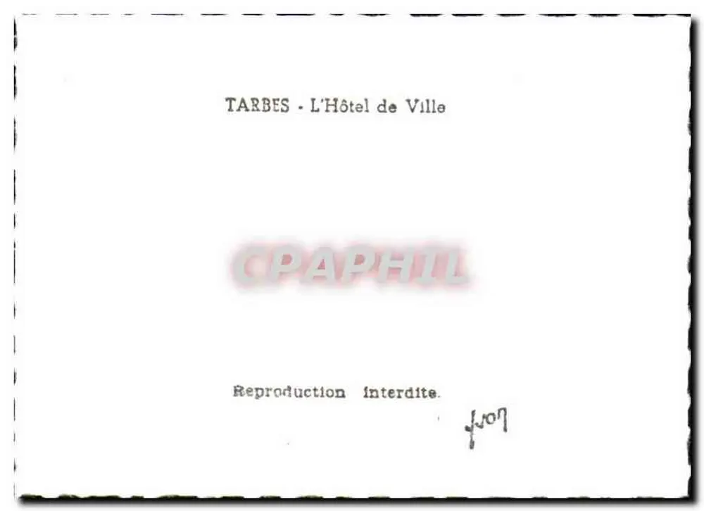 Tarbes - O Hotel da Cidade — reprodução proibida - Verso