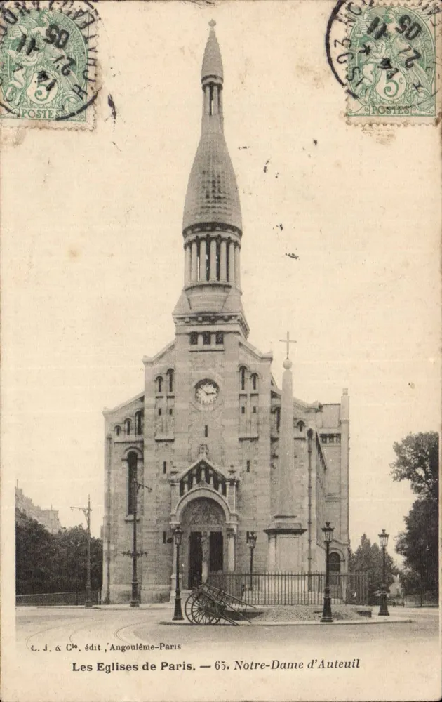 Nossa Senhora de Auteuil — Igreja de Paris — L. J. & Cie, editora, Angoulême-Paris — n°65 - Frente