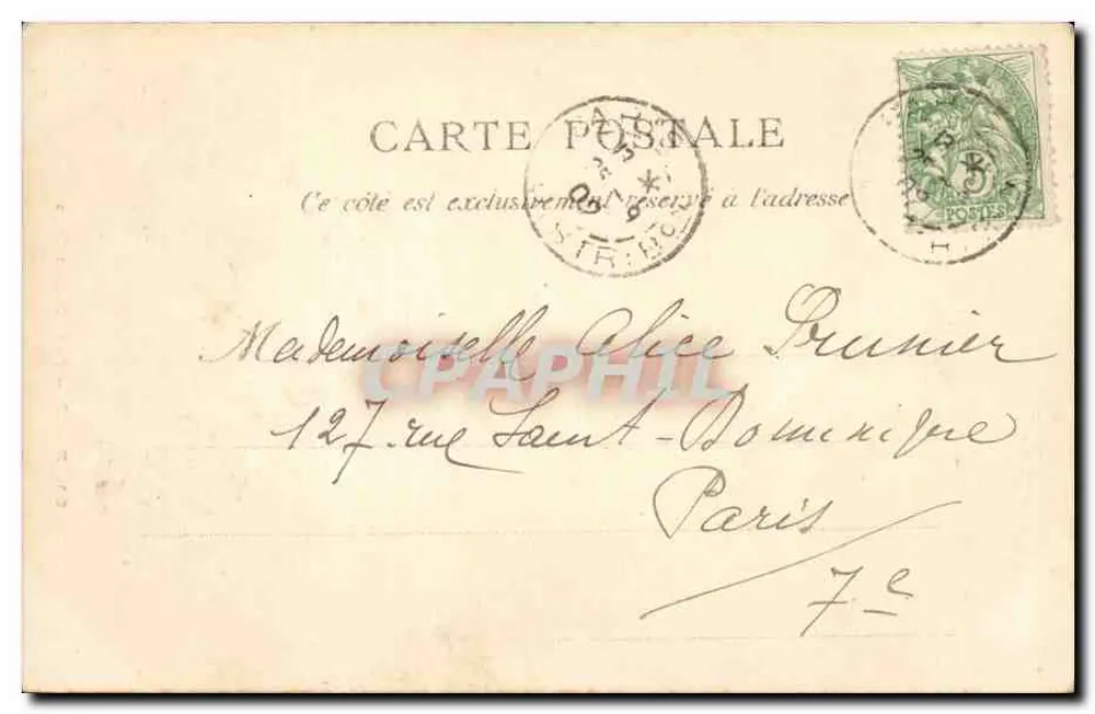 Paris — Turm der Uhr — Unbekannter Verlag, Nr. 90 - Rückseite
