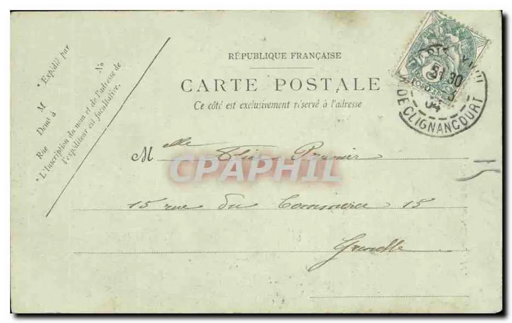 Paris — Ansicht des Square Saint-Pierre und des Sacré-Cœur — LL. n°224 - Rückseite