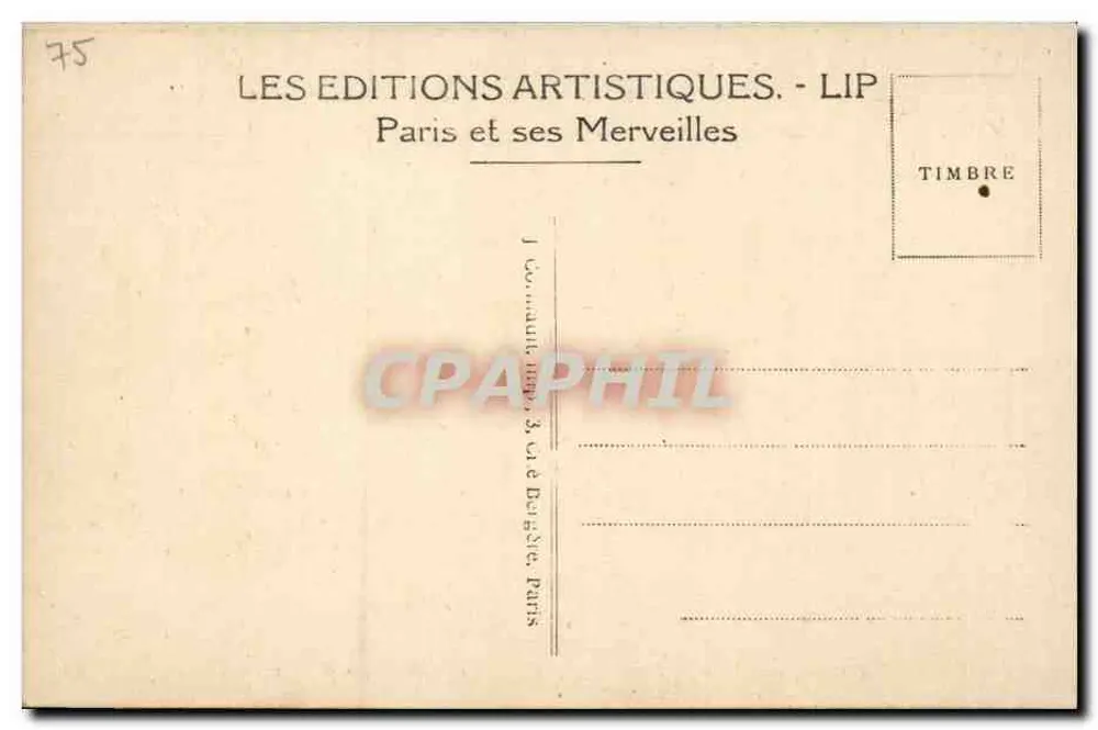 PARIS — O Grande Palácio — LIP 96 - Verso