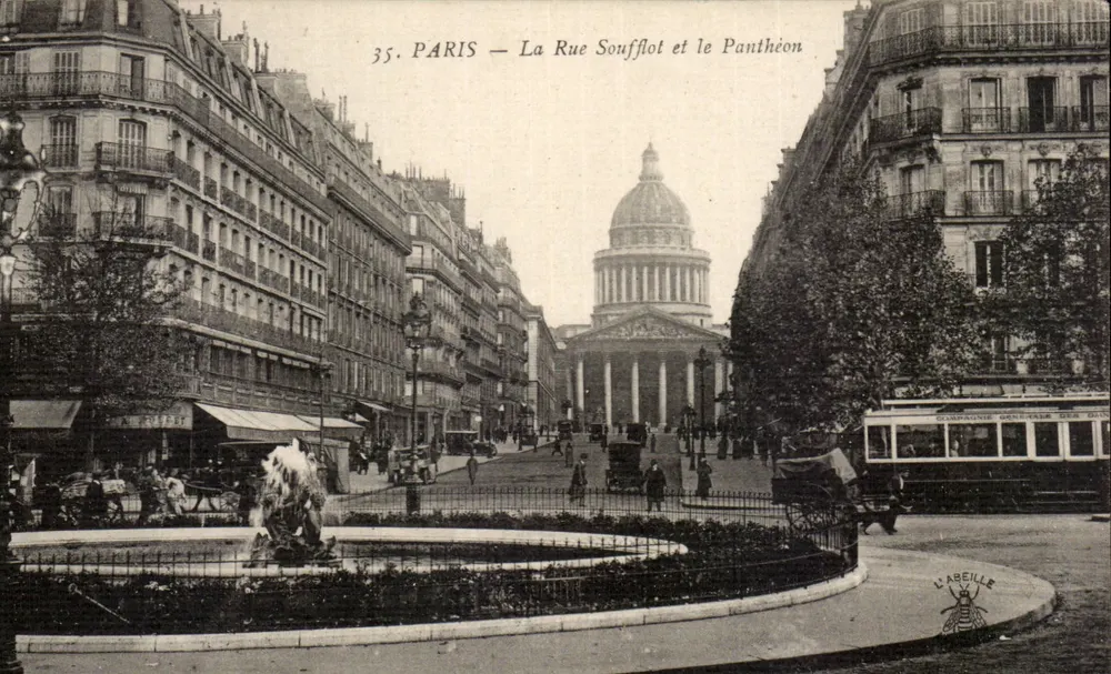 Paris — La Rue Soufflot und der Panthéon — L'Abeille - Vorderseite