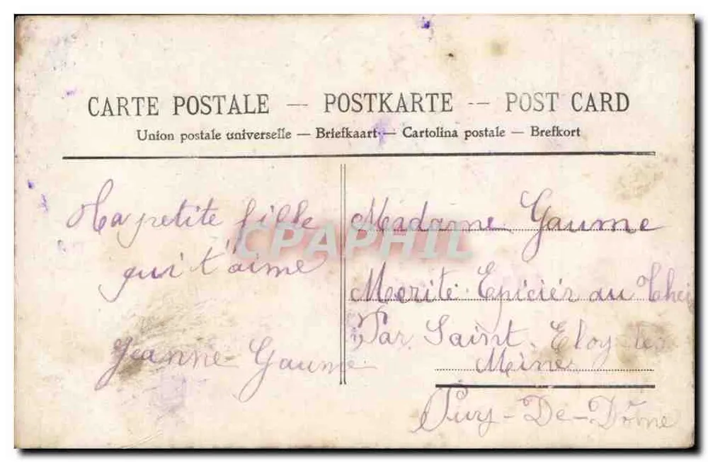 A BIENTOT — cartão postal decorativo com pássaro e flores — editor PC 4030 - Verso