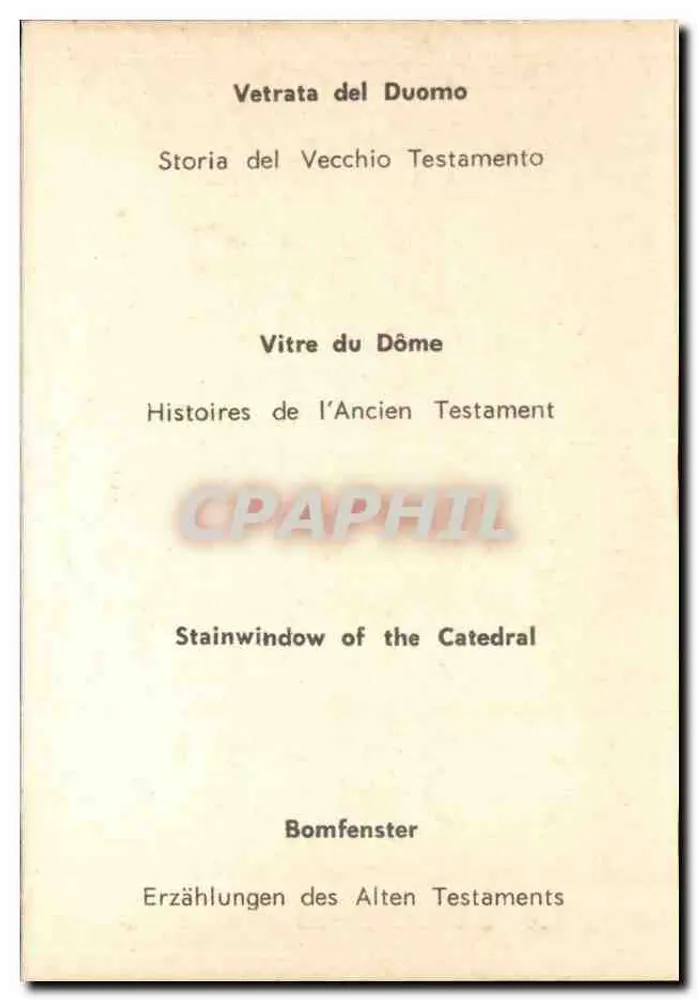 Vitrata do Duomo — História do Velho Testamento - Verso