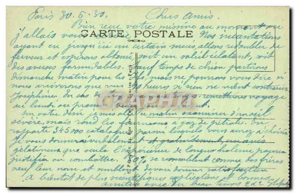 Paris — O Trocadéro e o Ponte d'Iéna — A.P. - Verso