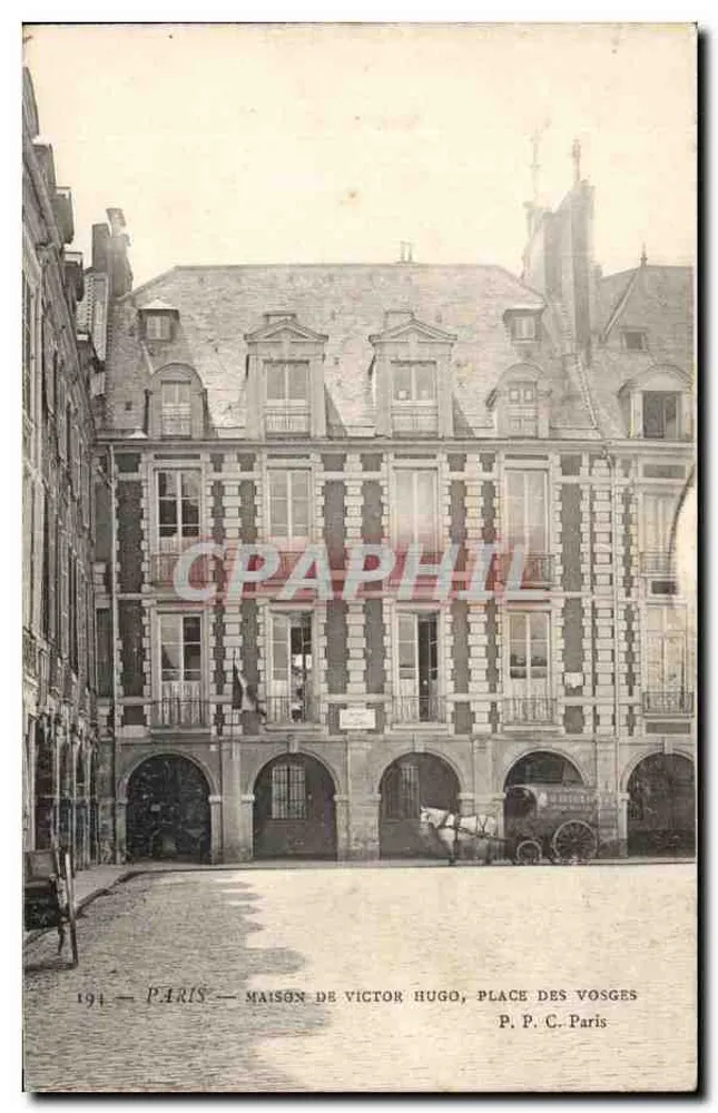 Paris — Haus von Victor Hugo, Place des Vosges — P. P. C. Paris - Vorderseite