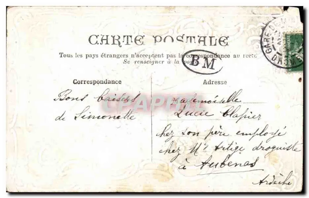 Flores violetas — Doce Lembrança — editor desconhecido, número de série não visível - Verso