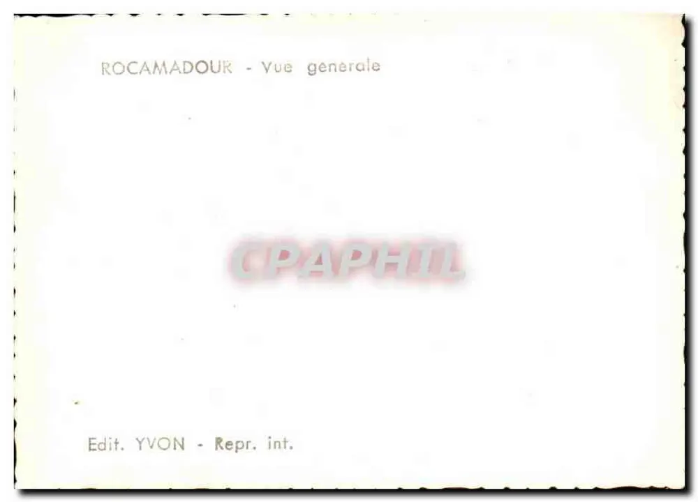 Rocamadour — Vista geral — Edit. YVON - Repr. int. - Verso