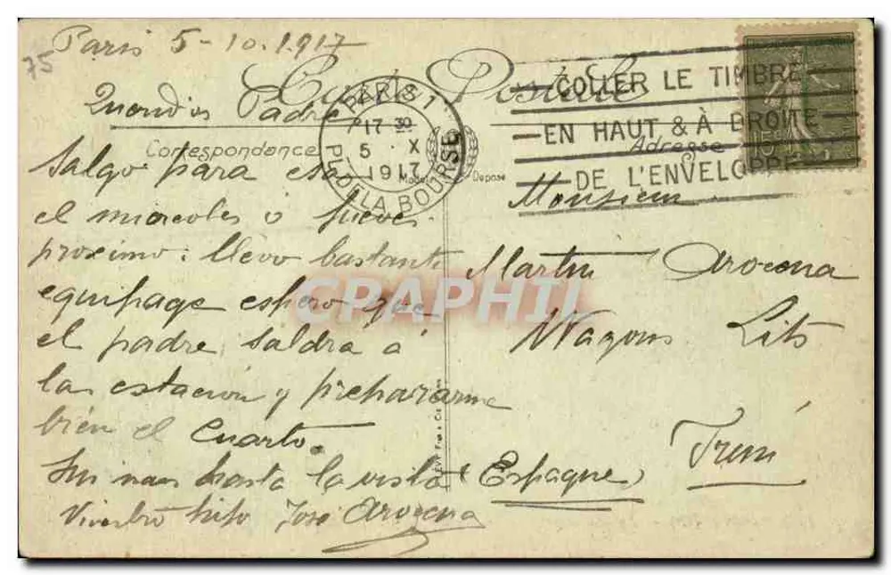 Paris (VIIIe) — A Madeleine e a Rue Royale — LL. - Verso