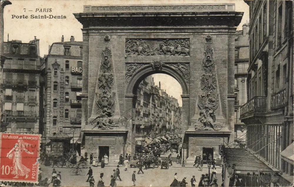 Porta Saint-Denis — Paris — editor B.F. Paris, n°7 - Frente