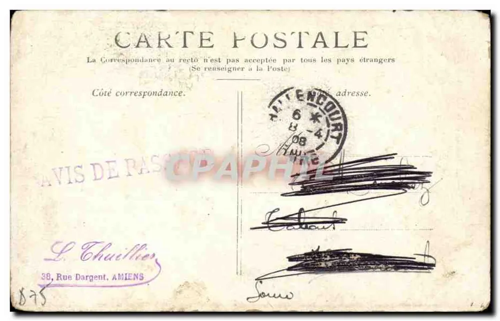 Paris — La Bastille und die Säule des Juli — Verlag unbekannt - Rückseite