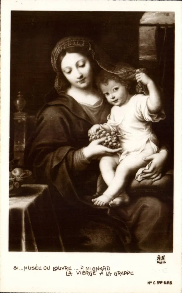 Die Jungfrau mit dem Korb — P. Mignard — Musée du Louvre — A.N. Paris, Nr. C 94e 628 - Vorderseite