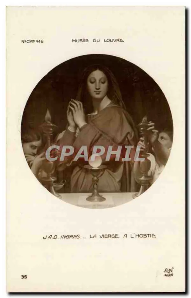 Die Jungfrau mit dem Host — J.A.D. Ingres — Musée du Louvre — Nr. 416 - Vorderseite