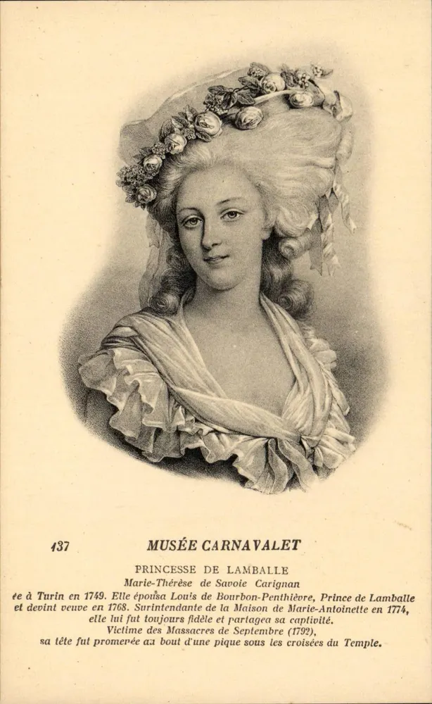 Prinzessin von Lamballe — Marie-Thérèse de Savoie Carignan — Musée Carnavalet, n° 437 - Vorderseite