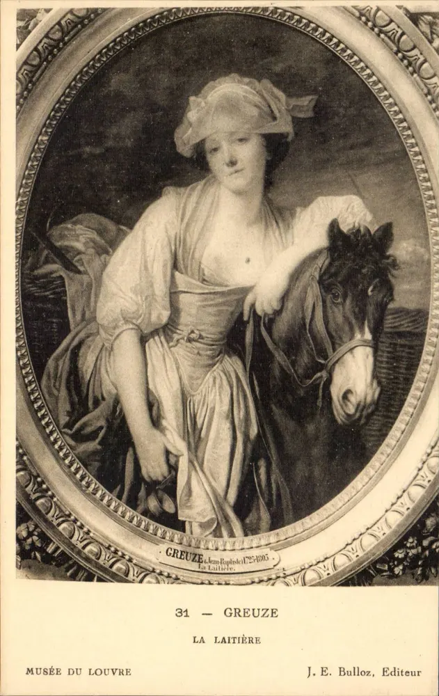Die Milchmaid — Greuze — J. E. Bulloz, Verleger - Vorderseite