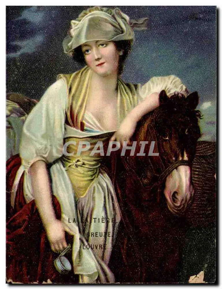 Die Milchmaid — Malerei von Greuze — Louvre - Vorderseite