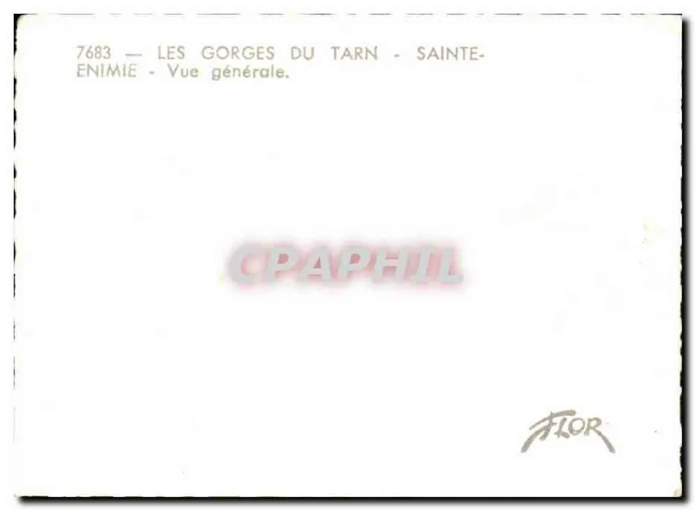 As Gorges do Tarn - Sainte-Enimie — Vista geral — n°7683 - Verso