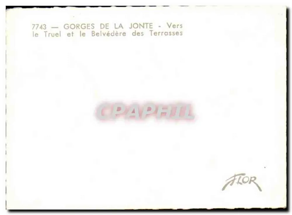 Gorges de la Jonte — Truel und Belvédère des Terrasses — Verlag FLOR, Nr. 7743 - Rückseite