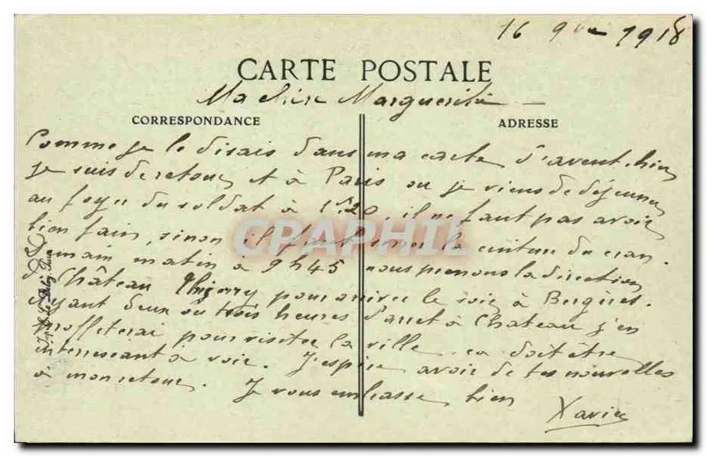Place de la Bastille — July Column — Verlag SOMNOU, Nr. 4042 - Rückseite