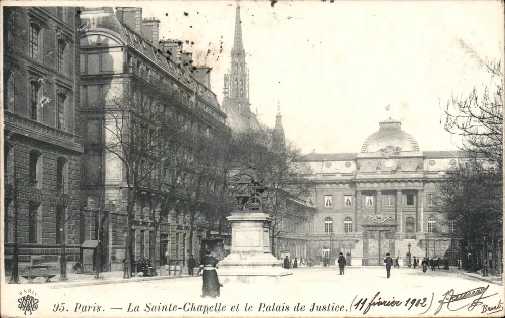 Paris — Die Sainte-Chapelle und das Palais de Justice — Verlag F. Buret, n° 95 - Vorderseite