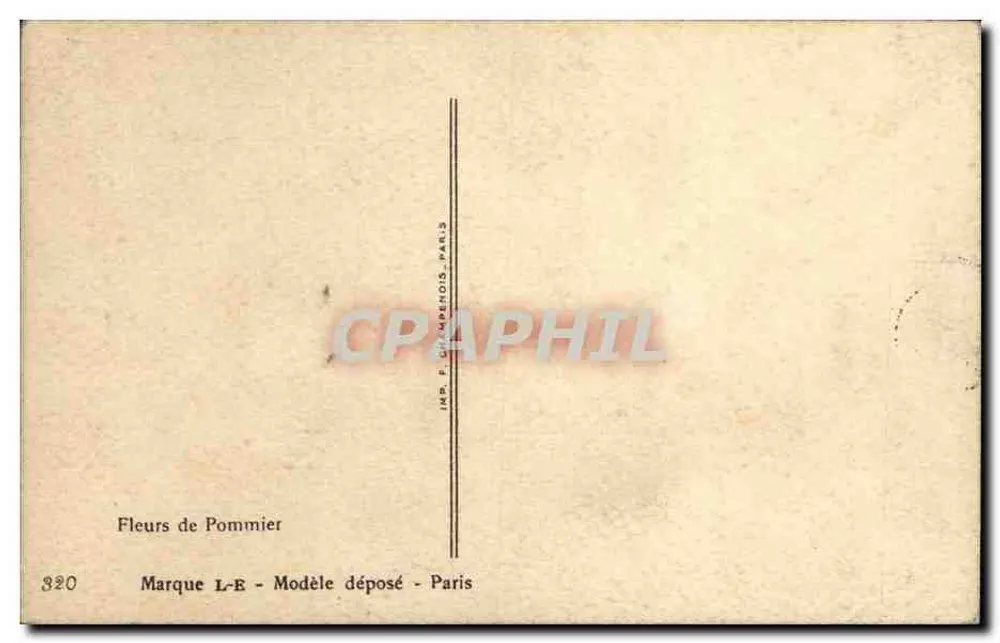 Bloemen van Perenboom — serie 320 — IMP. F. Champenois, Parijs - Achterkant
