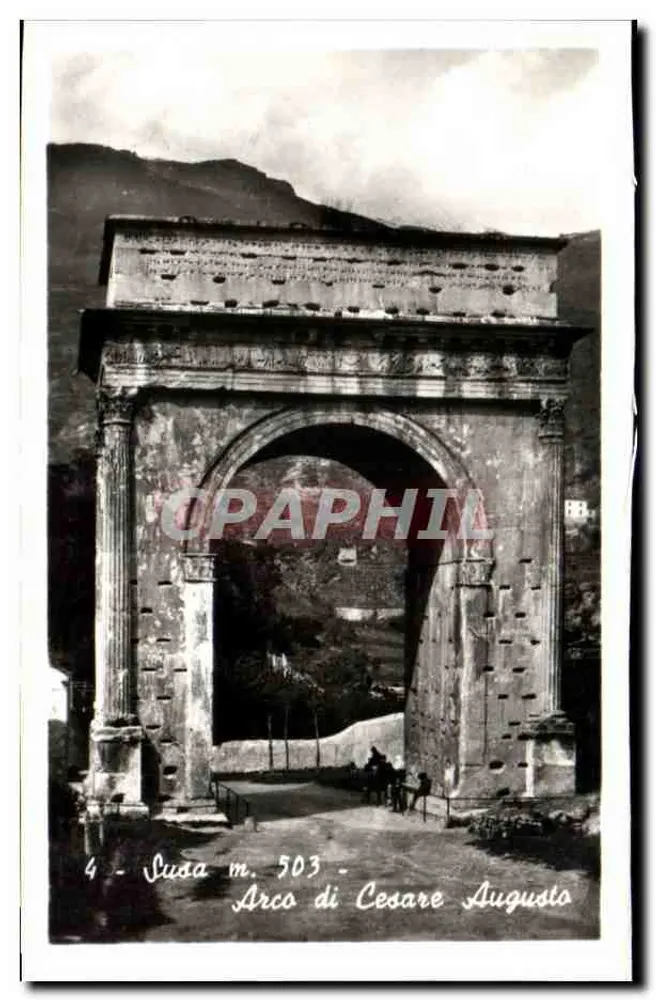 Arco de César Augusto — Cusa m. 503 — editor desconhecido, n° de série 4 - Frente