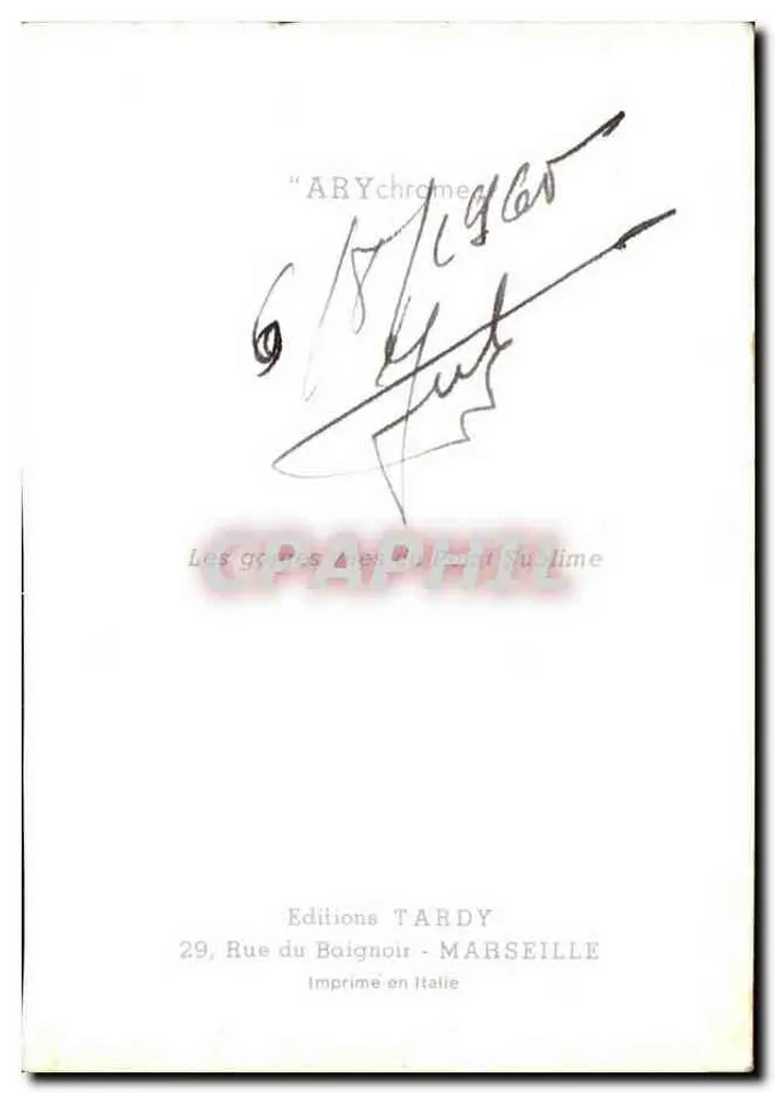 As gargantas do Verdon — vista panorâmica — Editions TARDY, Marselha - Verso