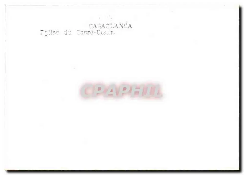 Kirche des Heiligen Herzens — Casablanca — unbekannter Verlag - Rückseite